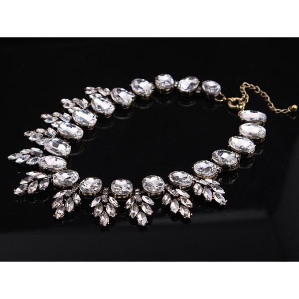 Короткое ожерелье на ключицу с супер-вспышкой из кристаллов и драгоценных камней, модный комплект, женские преувеличенные ретро-аксессуары