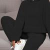 Women's Fuzzy Fleece Pajamas Set Winter Plush Pullover Hoodies And Pants Lounge