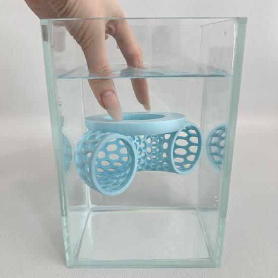 Плавающий туннель для петушков, напечатанный на 3D-принтере, полый, среда обитания для петушков, мелких рыб, креветок, пещера-укрытие, игрушка для обогащения среды, украшение для аквариума, аксессуары для аквариумов