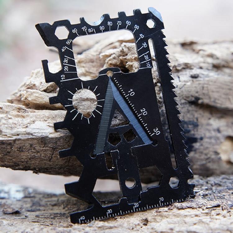 Многофункциональный набор для выживания 18 в 1 из нержавеющей стали, мультитул, карманный размер, инструмент-кредитная карта, простота использования