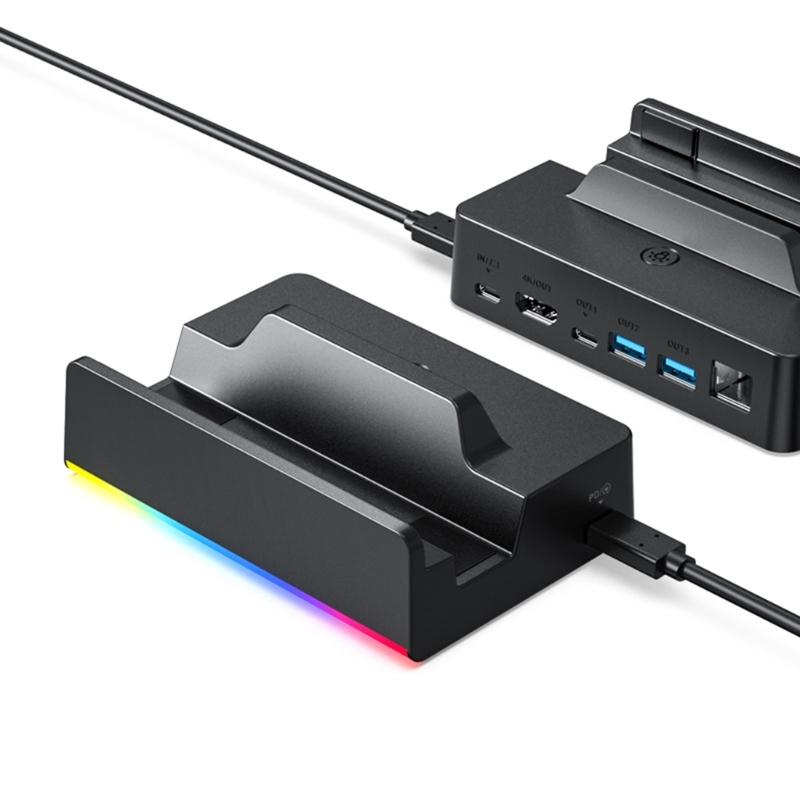 Док-станция Game Hubs с поддержкой 4K@120Hz, USB 3.2, множеством портов и быстрой зарядкой для игровой консоли ROG X