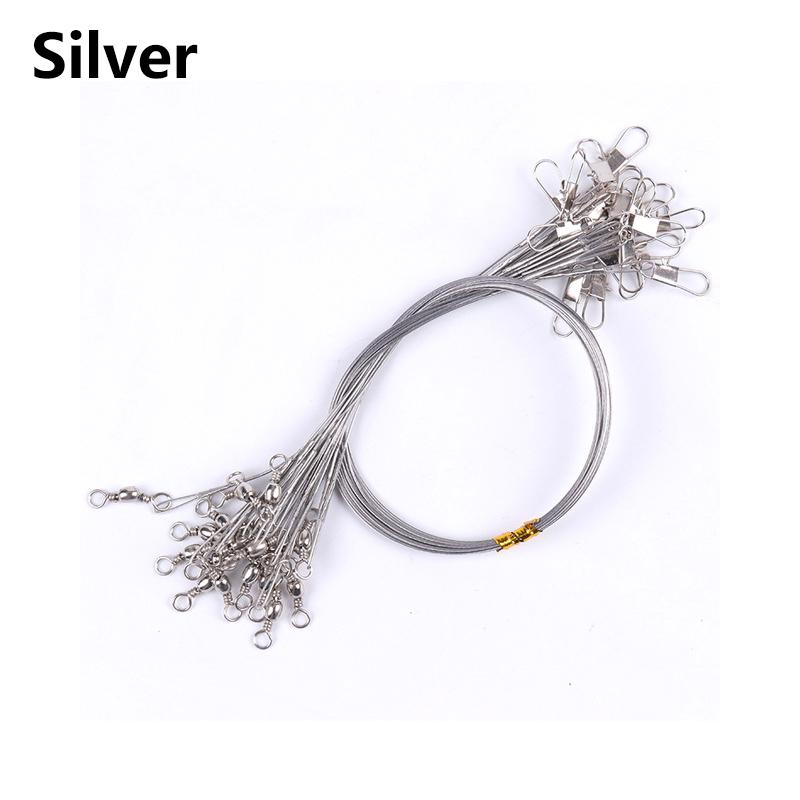 1шт аксессуары рыболовный крючок леска рыболовный поводок анти-укус леска проволока из нержавеющей стали с вертлюгом прокатка