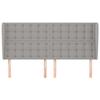 VidaXL Headboard with Ears Light Grey 183x23x118-128 Cm Fabric3118404