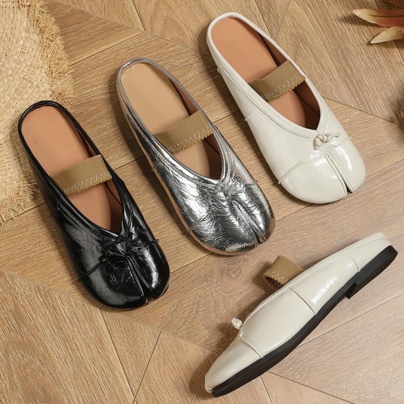 Retro Round Split Toe Flat Sneaker Designer Shoes Women Casual Loafer Soft Moccasin Fashion Tabi Ninja Mary Jane Ballet Shoes