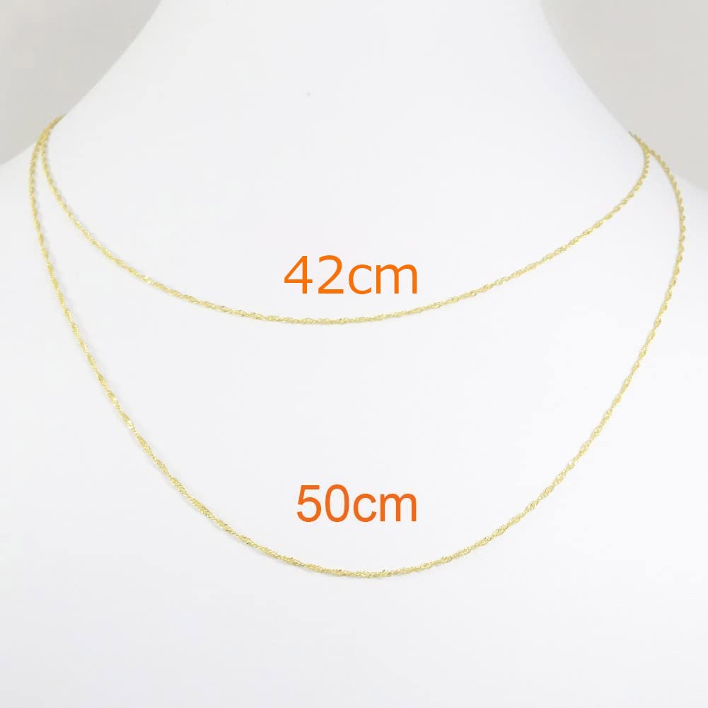 И я ювелирные изделия ожерелье из чистого золота с винтовой цепочкой [You box] 42-50 см (50см винт)