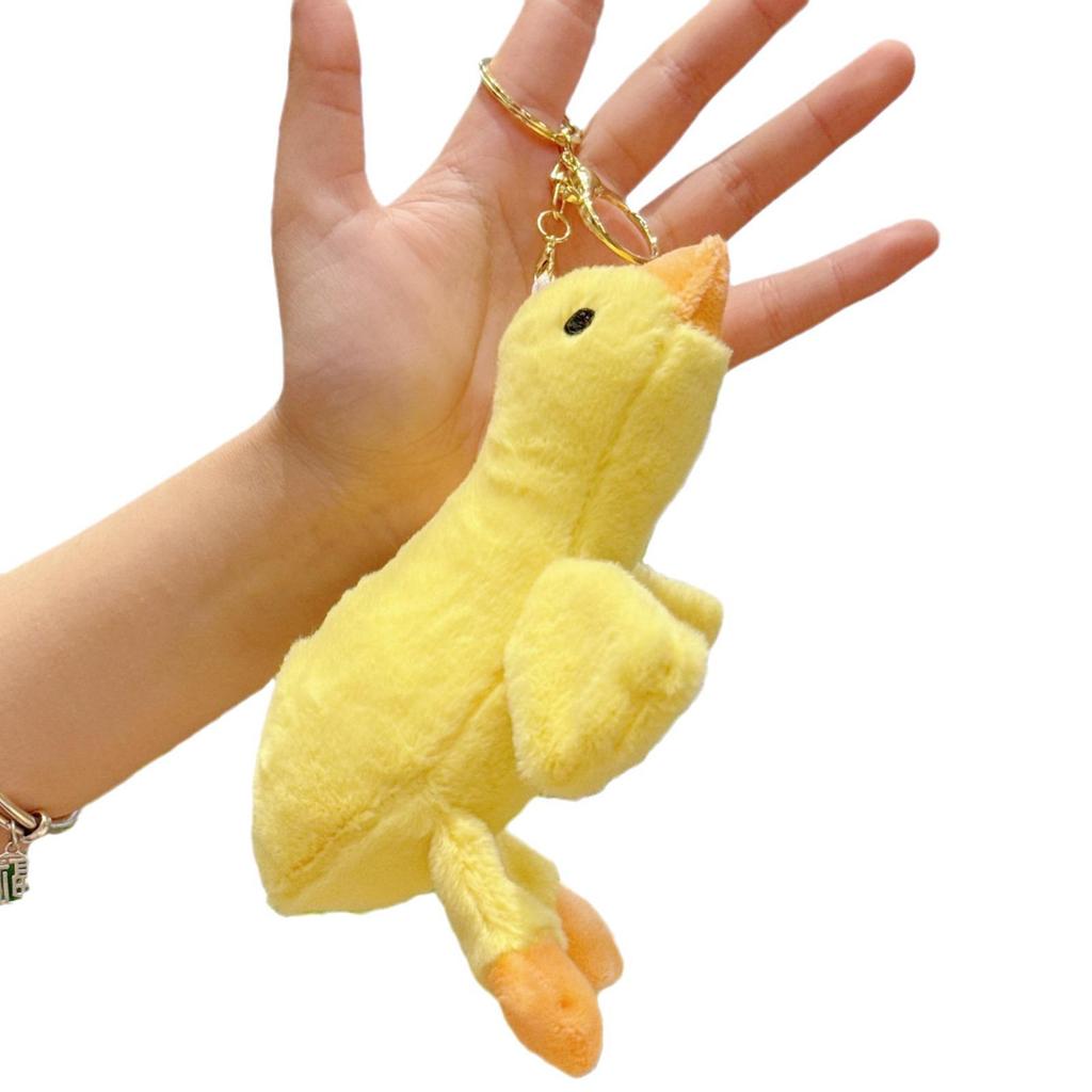 Adorable Plush Duck Pendant Keychain - Cute Backpack Charm & Claw Machine Toy