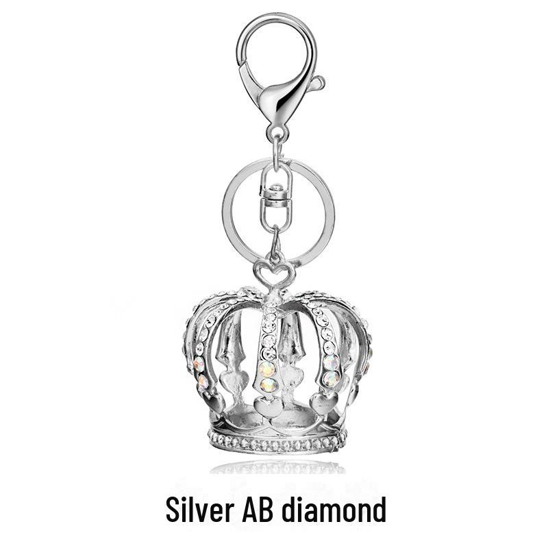 Crown Rhinestone Fashion Keychain Pendant for Bags, Cars, and Clothing