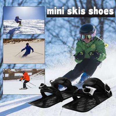 Мини-регулируемые короткие лыжи, коньки для снега, снегоступы, мини-лыжные ботинки, обувь для ходьбы по снегу, зимние виды спорта на открытом воздухе