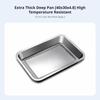 Rectangular Metal Platter Long-Lasting Rectangular Metal Plate Easy to Clean Cleaning Appliance Safe for Families, Chefs