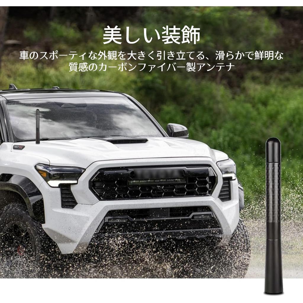 Автомобильная радиоантенна Автомобильная антенна 12 см Антенна на крышу Мощный прием FM/AM Антенна из углеродного волокна (Черный 12см)