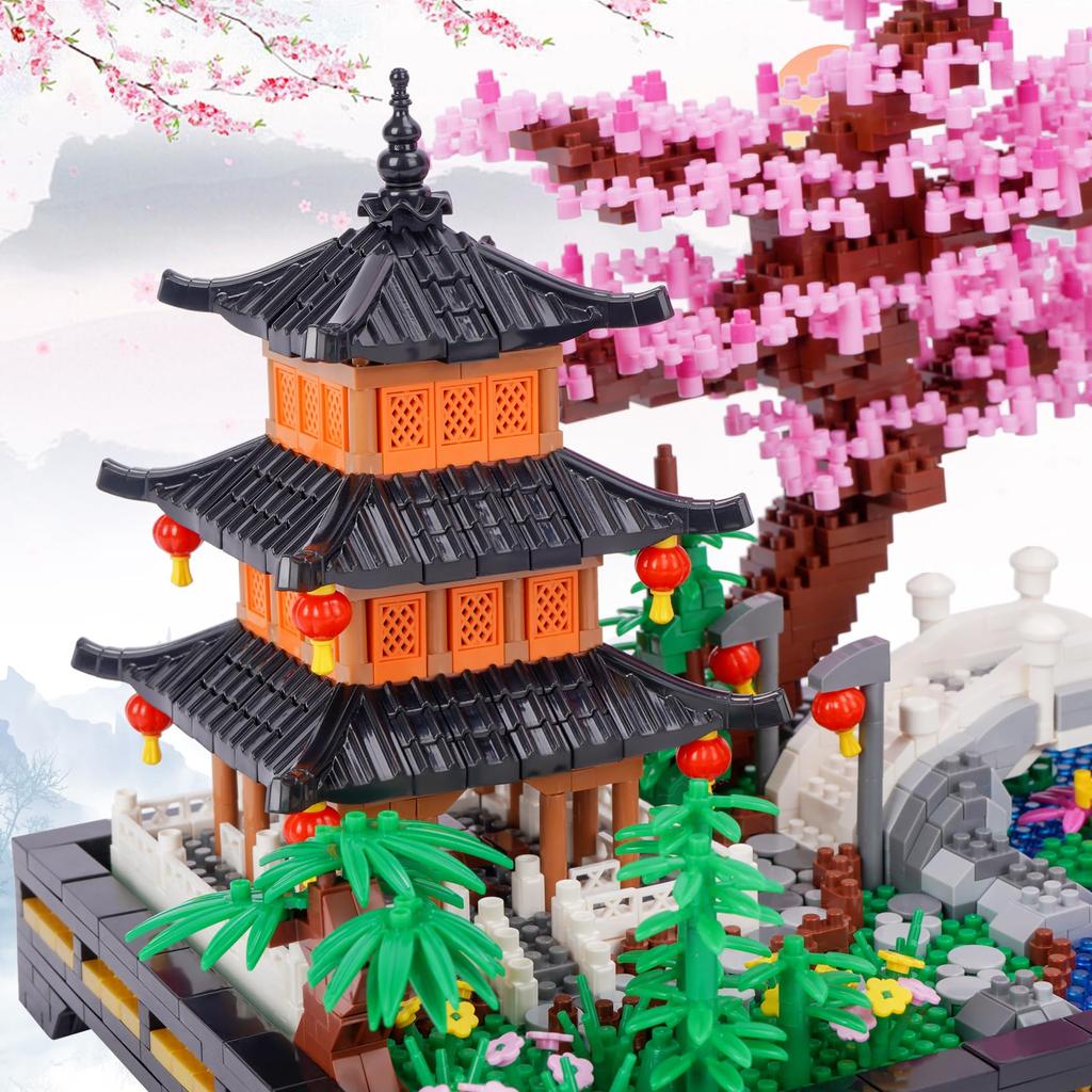 LULUFUN Сад Дзен Микроблоки, Игрушка Сад Дзен Лес, 3D Пазл, Модель Цветка, Набор для Сборки, Для Детей и Взрослых, Подарок на Праздник, Новогодний Подарок,