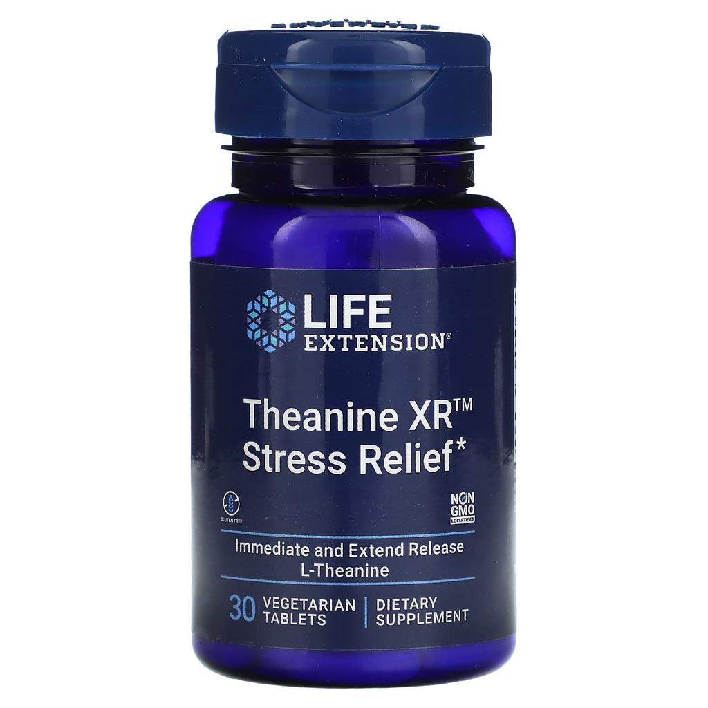 Life Extension Theanine XR Stress Relief, 30 Veggie Tablets