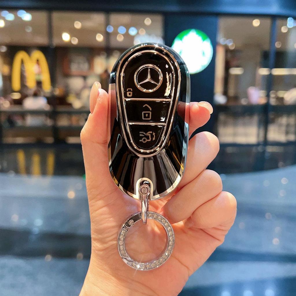 Чехол для ключей Mercedes для моделей C-Class, E-Class, GLC, S-Class - Элегантный женский дизайн