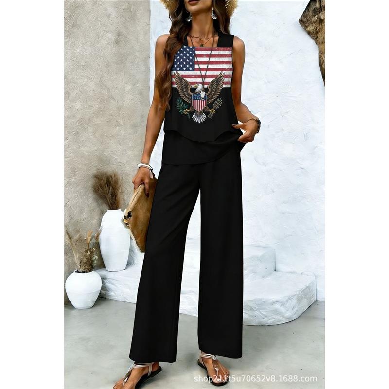 Women's Casual Suit Independence Day 111th Anniversary Women's Sleeveless Suit Bohemian
