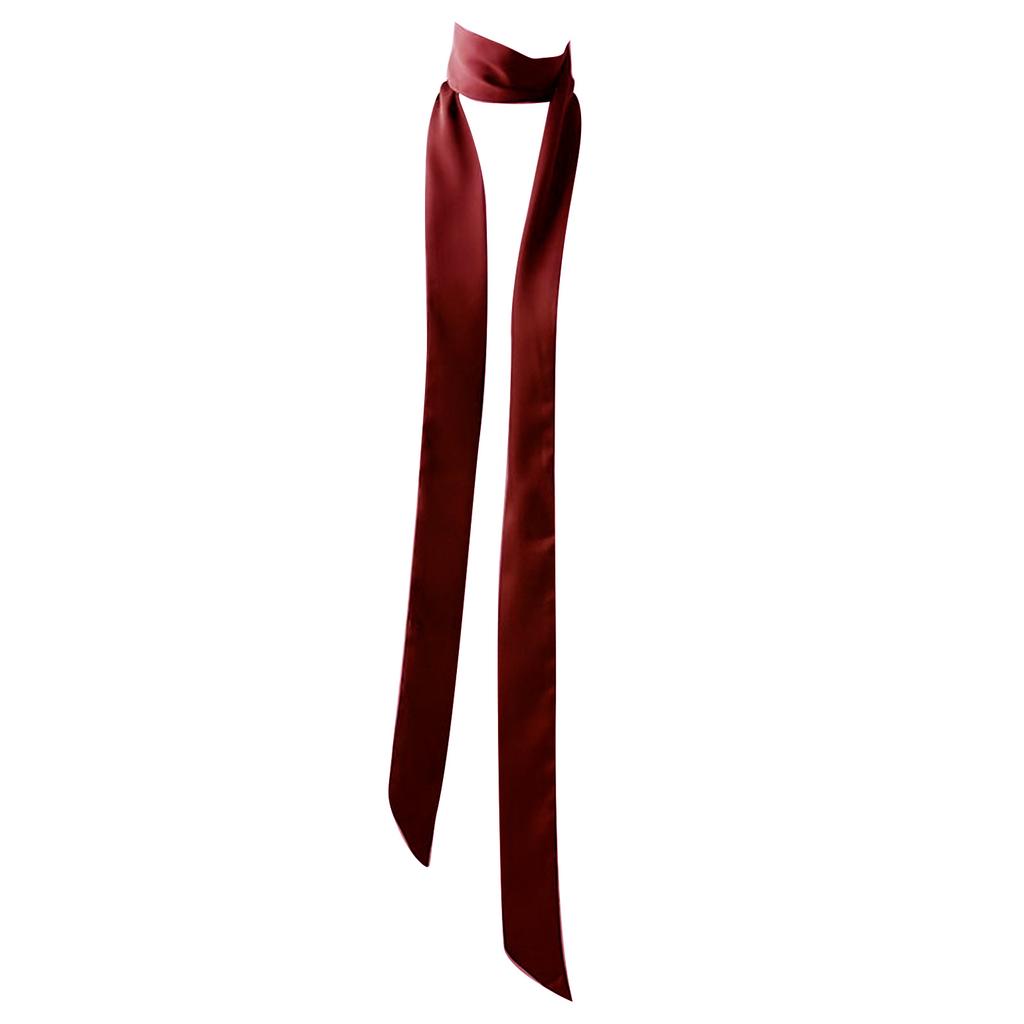 Long Ribbon Silk Scarf Elegant Hand Tied Neck Scarf Elegant Hair Scarf Women Dinner Party Hairband Fashion Hair Decors