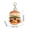 Cheese Plush Toy Keychain Soft Doll Pendant Creative Capybara Burger Keychain  Decorations