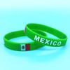 2 шт. Силиконовый браслет с флагом Мексики, спортивные браслеты, мексиканский ремешок на запястье, повязка на руку для мужчин и женщин, резиновая лента для баскетбольных футбольных фанатов, модные аксессуары