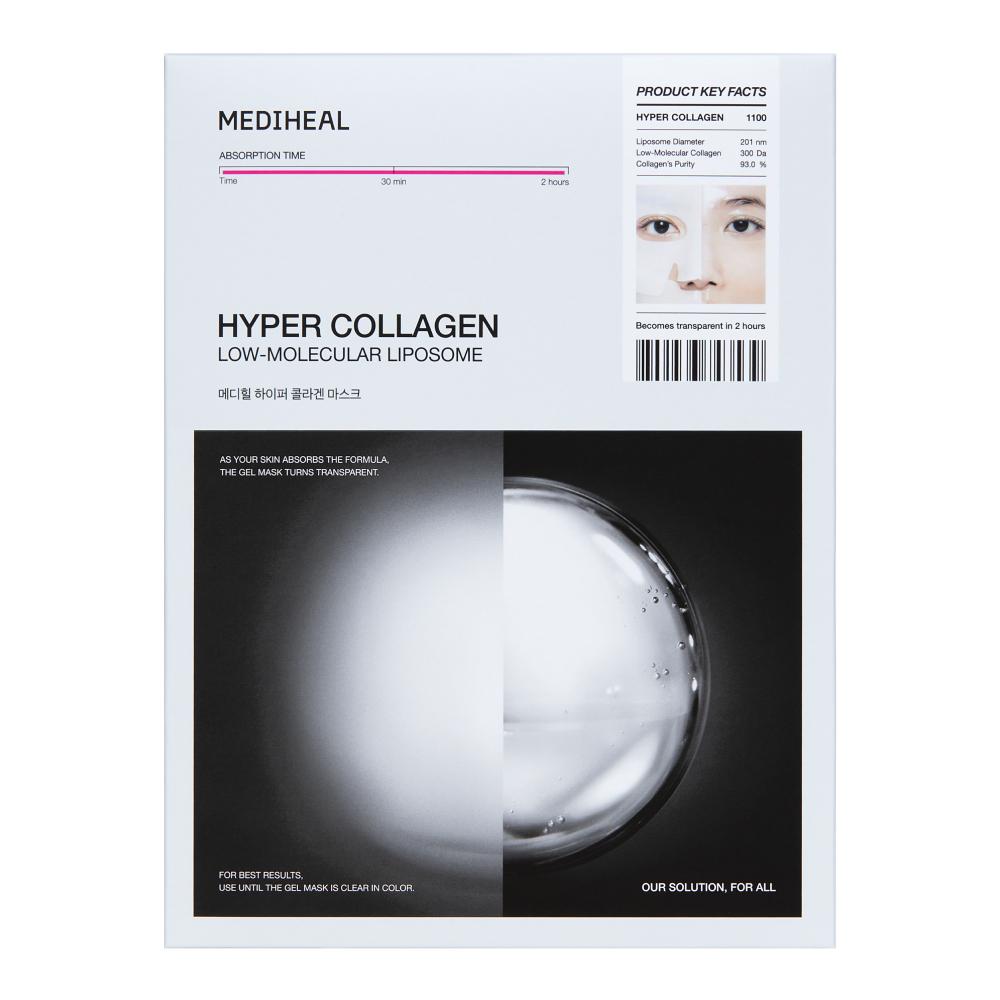 Mediheal Hyper Mask 4 листа, 2 типа, выберите 1 [Коллаген/гиалуроновая кислота]