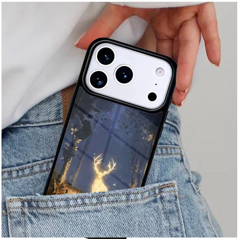 Мягкий чехол для телефона с оленем для iPhone 16e 15 14 13 12 17 Pro Max Plus Air 17pro Чехол