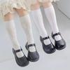 1 Pair Sweet Summer Thin Kid Girl Sock Black Beige Coloe Lace Floral Heart Calf Sock for Children Breathable Fashion School Sock