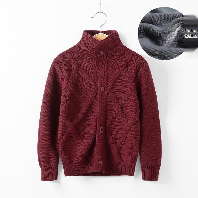 Детский вязаный кардиган с высоким воротником - Теплый и уютный для осени/зимы (Возраст 2-11 лет)