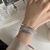 Vintage Thai Silver Black Feather Bangle: Distressed, Minimalist, Light Luxury Bracelet