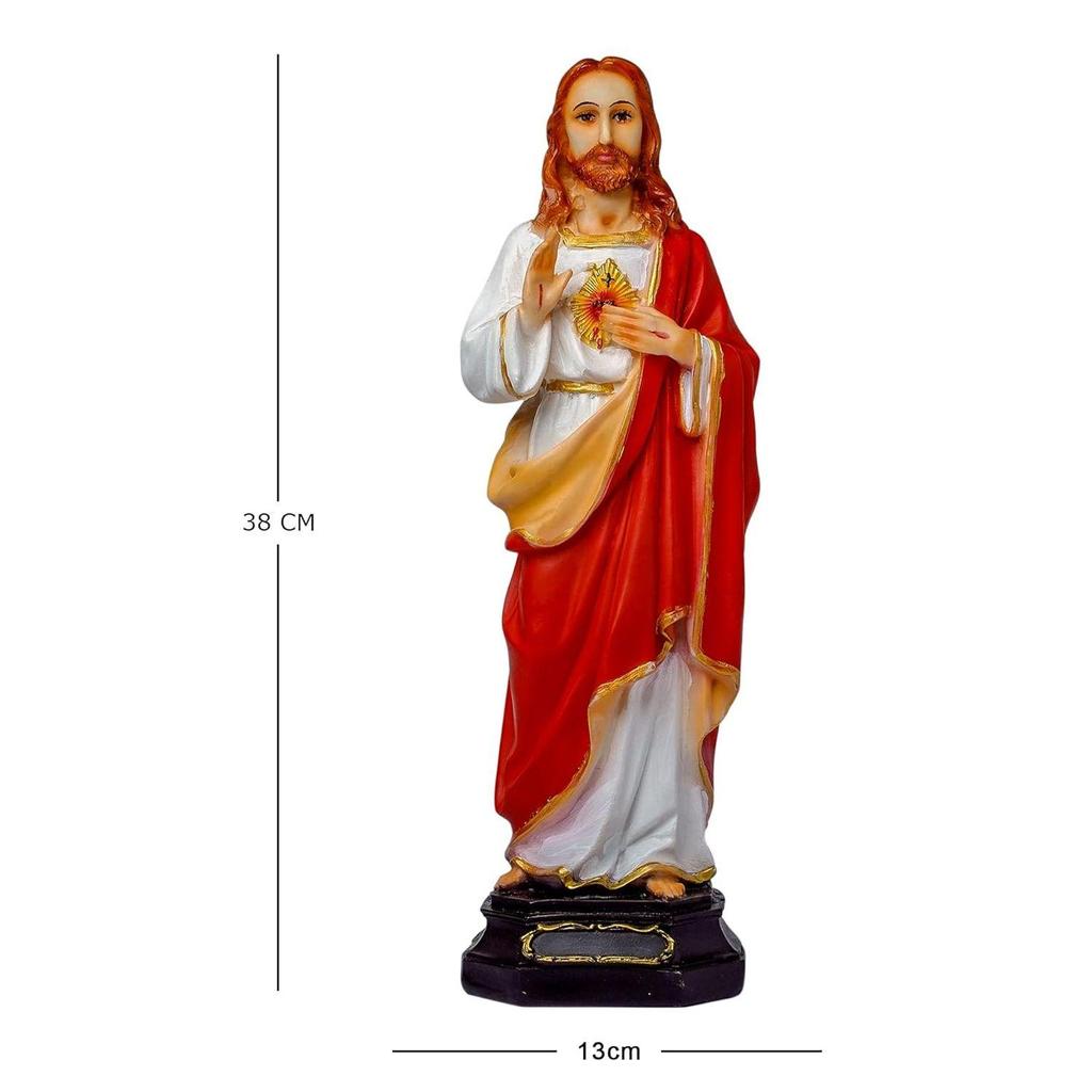 Jesus Statues Big Christian Gifts for Home Decor God Idol Showpiece Catholic Holy Decoration for Table Wall Decorative Figurine