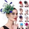 Women Girls Mesh Fascinators Hat Cocktail Party Headband Headpiece Wedding Hat