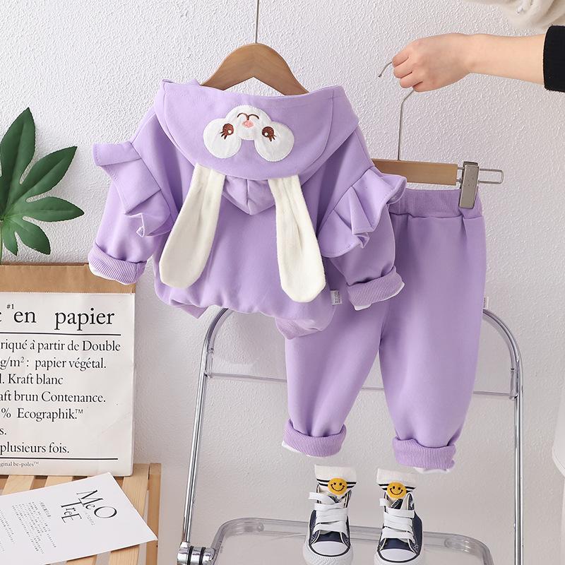 Spring 2025 Fashion: Girls' Sporty Two-Piece Sweatshirt Set