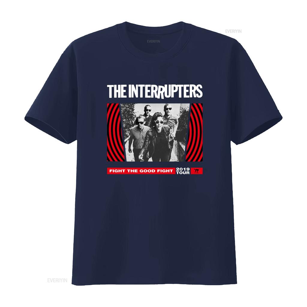 Футболка женская The Interrupters Band Medium с принтом Fight Good 2019 Tour винтажная стираная эластичная унисекс повседневная с графикой