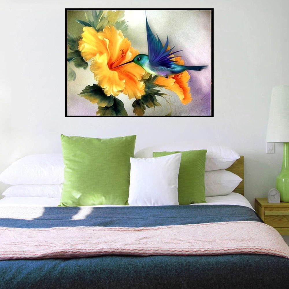 Complete Mosaic Pattern 5D Diamond Painting Diy Bird Diamond Art Embroidery Home Decoration Flower Cross Stitch New Year Gift