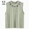 Hello Hipanda, Panda suede retro American hip-hop silhouette vest sleeveless vest