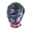 K9 Black Soft PU Full Head Mask with Restraint Features