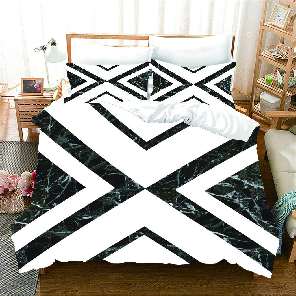 3D черный мрамор современная текстура золотая абстрактная серия полиэстер полный комплект постельного белья односпальная двуспальная кровать пододеяльник 2 шт наволочка
