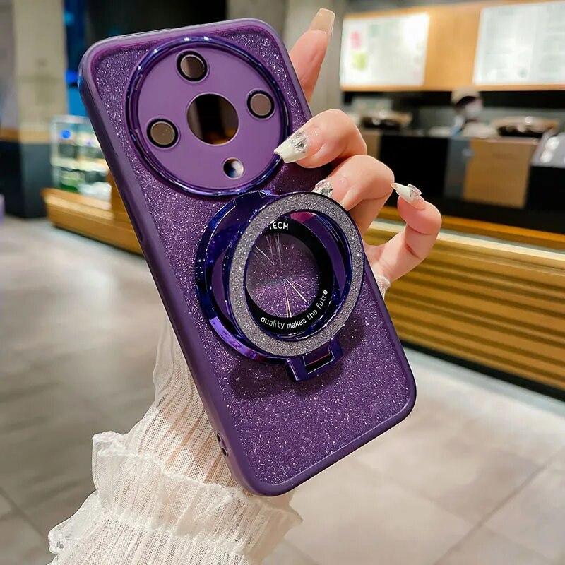 Чехол для Honor Magic5 Lite, роскошный чехол с держателем, чехол с магнитным блеском для Honor Magic 5 6 90 lite X9a X9b X8 b, чехлы-кронштейны