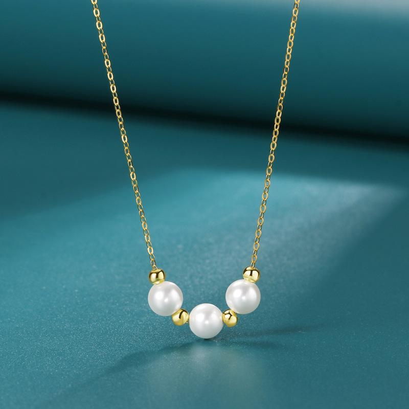 Sansheng III Жемчужное ожерелье Женская мода Универсальная личность Ретро Жемчужная подвеска Аксессуары