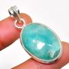 Amazonite Gemstone 925 Silver Plated Handmade Jewelry Pendant 1.51"