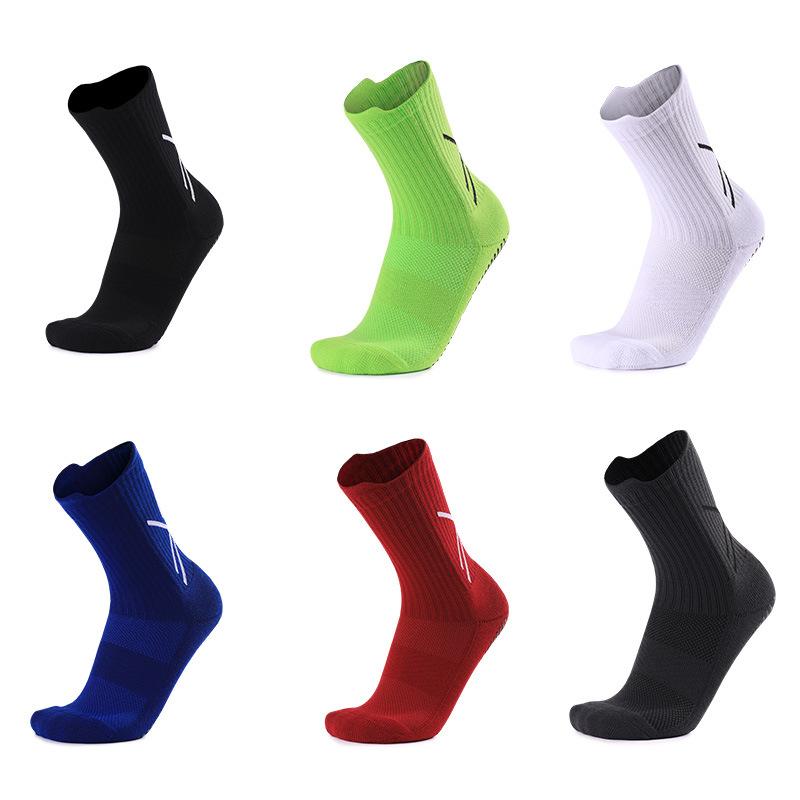 Dispensing Medium Tube Socks Thickened Sports Socks Men'S Breathable Sweat-Absorbing Non-Slip Football Socks Football Socks Non-Slip Sweat-Absorbing