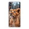 Phone Case For Samsung Galaxy S25 S24 S23 FE S22 Ultra S20 S21 5G S10 S9 Plus S10E S8 Soft Clear Cover Lion Alpha Male Cub