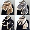Elastic Wool Scarf Thick Neckerchief Fashion Shawl  for Women Female