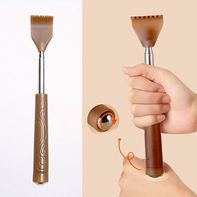 Расширяемая чесалка для спины Телескопический массажер для чесания из нержавеющей стали Выдвижной телескопический инструмент против зуда Релаксация Коготь для спины