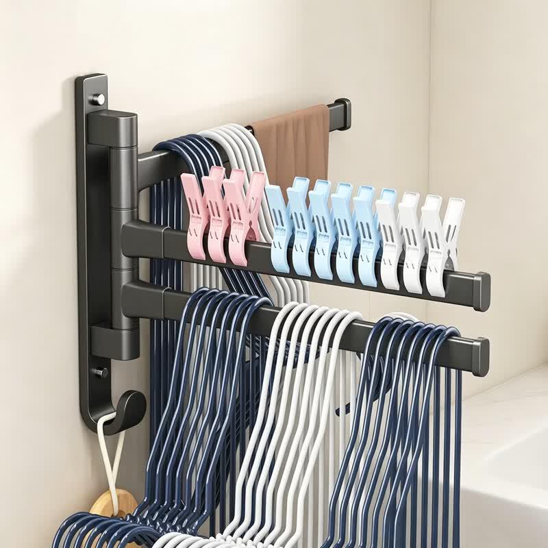 No-Drill Rotatable Space Aluminum Towel Rack