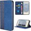 Protective Case - BOOLING - for Samsung Galaxy S25 Plus - Navy Blue PU Leather - Shockproof - Mosaic