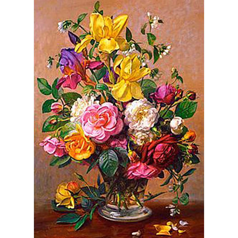 5D Diy алмазная живопись цветок набор для вышивки крестом полная дрель круглая вышивка мозаика Настенная картина из страз Декор подарок