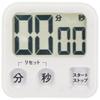 OHM Kitchen Timer, Digital, 100-Minute Countdown/Countup Function, Large Display, with Magnet and Suction Cup, White, COK-T131-W (Product Code: 08-145