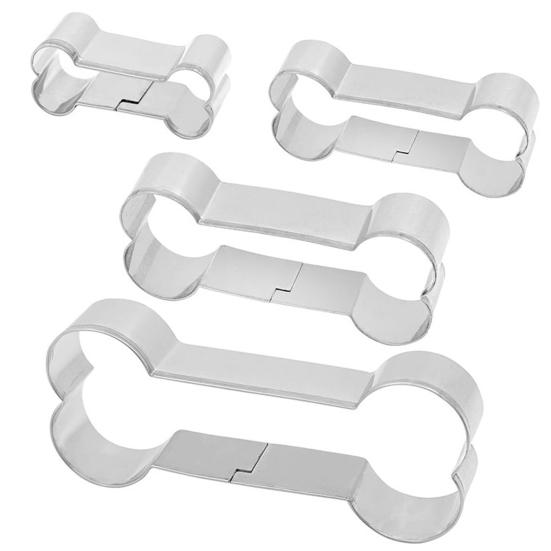 Формочка для печенья Изысканное исполнение Широкое применение Нержавеющая сталь В форме косточки собаки DIY Форма для мастики Аксессуары для выпечки
