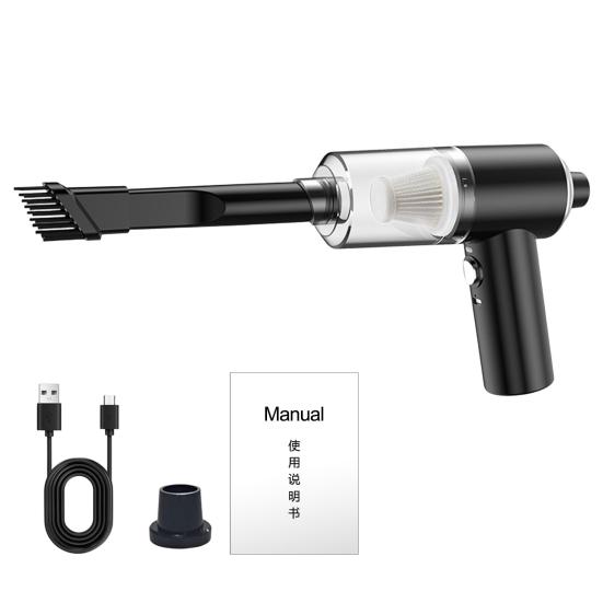 Автомобильный пылесос с трехслойной фильтрацией, мощное всасывание, низкий уровень шума, многофункциональный портативный беспроводной пылесос со светодиодной подсветкой