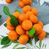 And Leaves 3-6 Branches Home Ornaments Artificial Fruit Fake Oranges Party Decor Tangerine Model