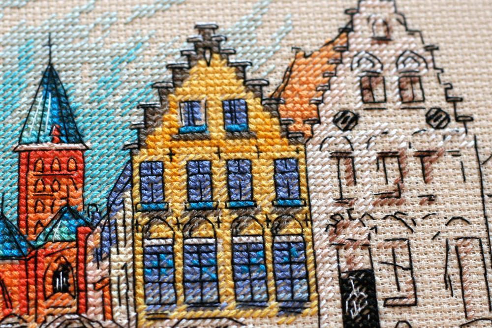 Cross Stitch Kit Abris Art Colored Town
