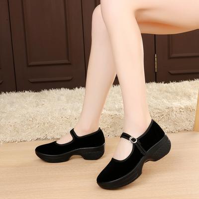 Женская обувь, модная повседневная обувь на платформе и блочном каблуке, кроссовки для фитнеса, прогулок и танцев, роскошные бархатные туфли Мэри Джейн на каблуке